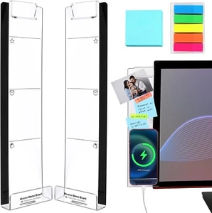 Monitor Memo Board, 2PCS Multifunction Sticky Note Holder for Computer Screen - Picture 1 of 7