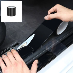 Glossy Black 3cm-10cm Universal Car Body Step Door Panel Protect Fix Tap Cover - Picture 1 of 14
