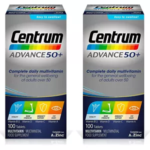 Centrum Advance 50+ Multivitamin & Mineral Tablets Essential Nutrients 200 Tabs - Picture 1 of 6
