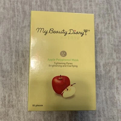 [MY BEAUTY DIARY] Apple Polyphenols Pore Refining Facial Mask 10pcs/1box NEW - Image 1 of 4