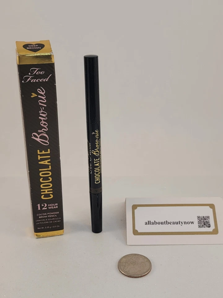 Too Faced Chocolate Brow-nie 12 Hour Wear Cocoa Powder Brow Pencil DEEP BROWN  - Image 1 of 4
