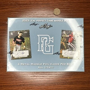 2023 LEAF PERFECT GAME MARBLE BASEBALL Sealed Hobby Box 4 1/1 Auto HITS - Picture 1 of 6
