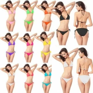 WOMEN BIKINI SET SEXY TOP BRA HOT SUMMER SEXY LINGERIE SWIMSUIT SWIMWEAR BEACH - Picture 1 of 15