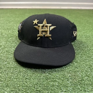 New Era Houston Astros MLB 2022 All Star Game Mesh Fitted Hat 7 1/2 Black Gold - Bild 1 von 7