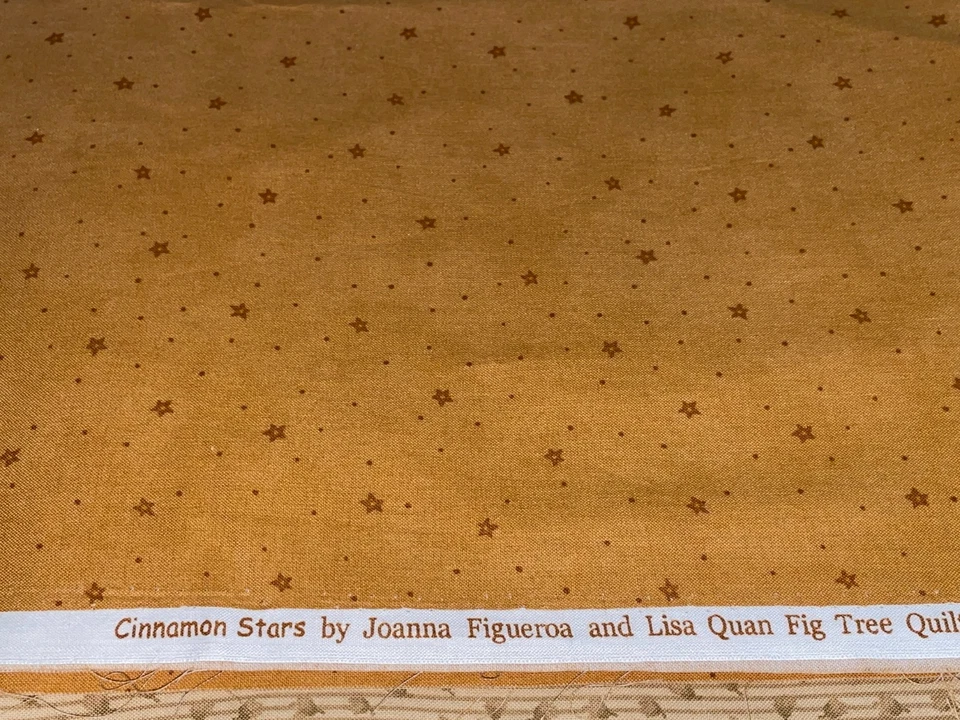 Tela de edredón de algodón 36" X 33" "Cinnamon Stars" de Moda rojo oscuro estrellas y puntos Foto 1 de 4