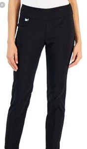 Neu ohne Etikett Alfani schwarz Stretch Skinny Bauch Kontrolle Überziehen Anzughose Größe 8 kurz - Bild 1 von 4