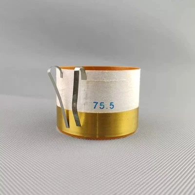 Bobina de voz de 3"-75,5 mm para altavoz de graves woofer 8ω 55 mm fibra antigua plana aluminio Foto 1 de 4