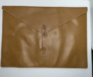 File Folder, laptop bag, Mac Book, or iPad Case Leather pouch Brown - Photo 1/9