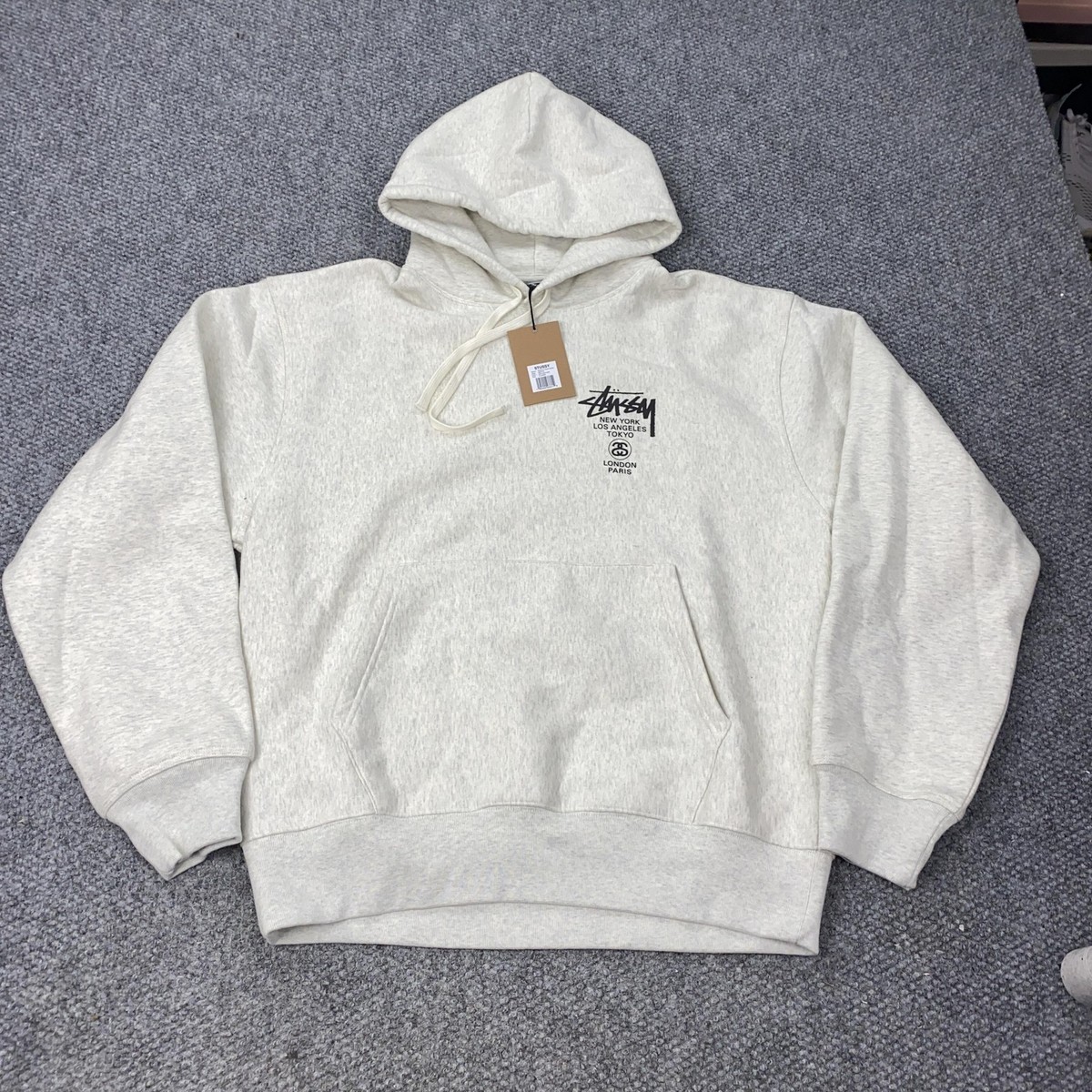 Stüssy グレー フーディー XL Stussy グレー パーカー XLサイズ - メルカリ