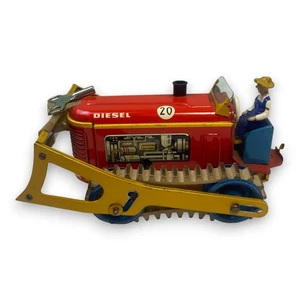Blechspielzeug Traktor Diesel mit Fahrer – Gescha Germany Vintage Sammler Raritä - Bild 1 von 4