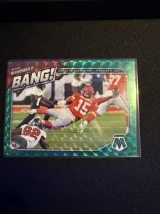 Patrick Mahomes #B-2 2021 Panini Mosaic Chiefs Bang Green - Imagen 1 de 2