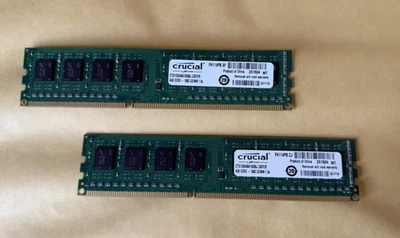 Crucial, CT51264BA160BJ.C8FER, 8GB Kit (2x 4GB) DDR3 PC3-12800 Desktop PC Memory - Image 1 of 4
