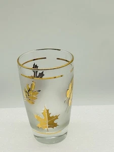 Vajilla de colección Highball MCM Highball de 12 oz esmerilada hoja de oro de vidrio LIBBEY - Imagen 1 de 6