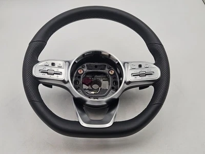 21-25 Mercedes GLE GLS Driver Steering Wheel Flat Bottom A0050004799 Euro OEM - Image 1 of 4