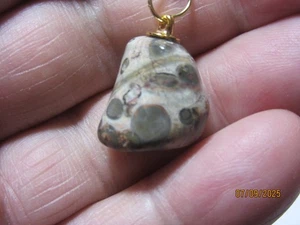 Collana con ciondolo in pelle di leopardo diaspro cadente 13/16" da collezione LTPNC-36 - Foto 1 di 13