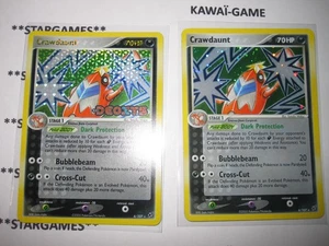 POKEMON EX DEOXYS CRAWDAUNT 6/107 REVERSE + RARE HOLOFOIL DUAL OFFER (2 CARDS) - Imagen 1 de 15