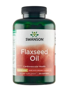 Swanson Leinsamenöl 1000mg 200 Gel-Kapseln - Bild 1 von 1