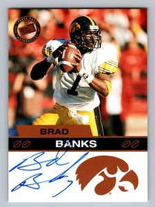 Brad Banks 2003 Presseausweis auf Karte Rookie Auto #NNO Iowa Hawkeyes RC - Bild 1 von 2