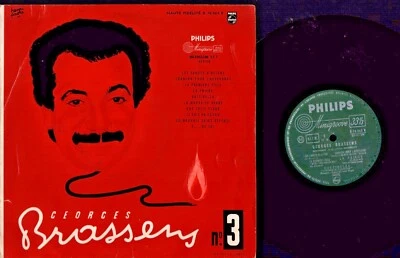 GEORGES BRASSENS  ORIG French 10" Philips N°3 LES SABOTS D'HELENE  - Image 1 of 2