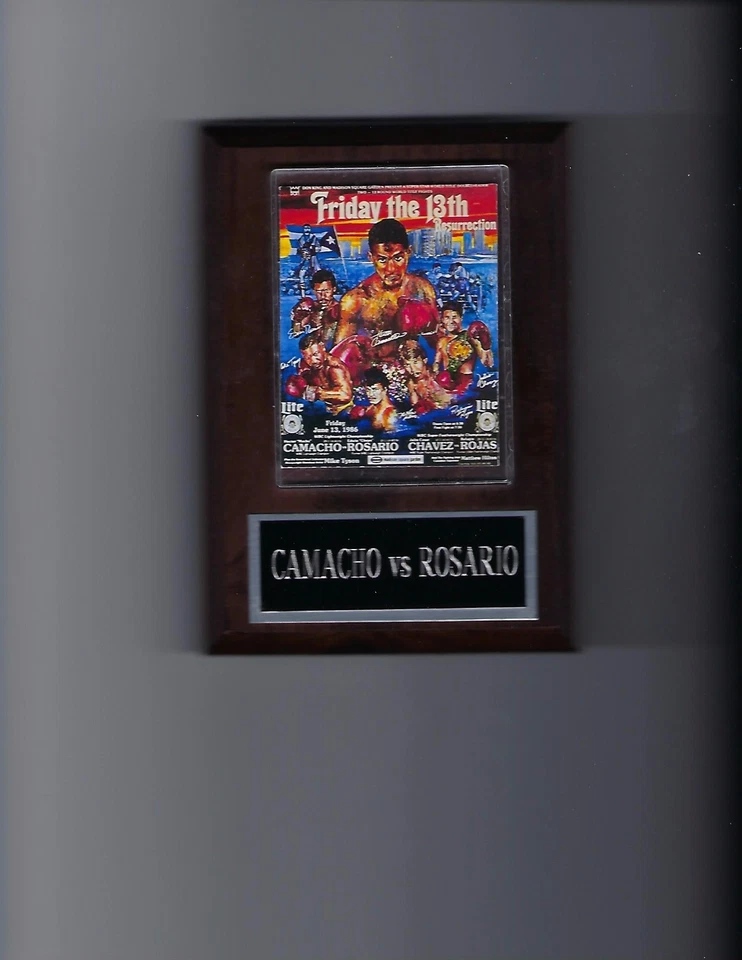 HECTOR MACHO CAMACHO vs EDWIN ROSARIO PÔSTER PLACA FOTO BOXE PLACA CAMPEÃO - Imagem 1 de 1