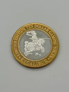 Excalibur Casino $10 Gaming Token - .999 Silver - Picture 1 of 2