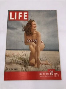 Vintage LIFE Magazine July 19, 1948 Fun On The Beach Libby Dean Swimsuit - Picture 1 of 4