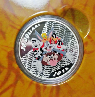 LOONEY TUNES DAFFY DUCK 2015 CANADA .9999 SILVER $10 COIN BOX & COA RARE #7327 - Image 1 of 4