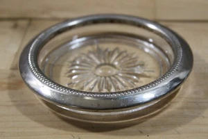 Vintage Silver And Crystal star burst Coaster - Bild 1 von 3