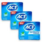 3x ACT Dry Mouth Lozenges with Xylitol, Soothing Mint, 36 Lozenges, NEW & SEALED