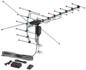 Outdoor HD TV Antenna, 360°Rotation UV 45-230Mhz/470-860Mhz 15-22Db Black - Picture 1 of 12