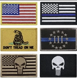 American flag  tactical patches 6 pack - Picture 1 of 2