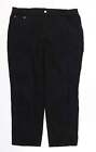 celia K Womens Black Cotton Trousers Size 24 L26 in Regular