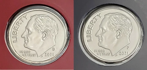 2021 P & D Roosevelt Dime Set (2 Coins)   *MINT CELLO*   **FREE SHIPPING** Cover
