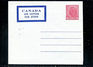 LOT 15837 UNUSED UA9 POSTAL STATIONERY AIR LETTER CANADA KING GEORGE V1 - Picture 1 of 2