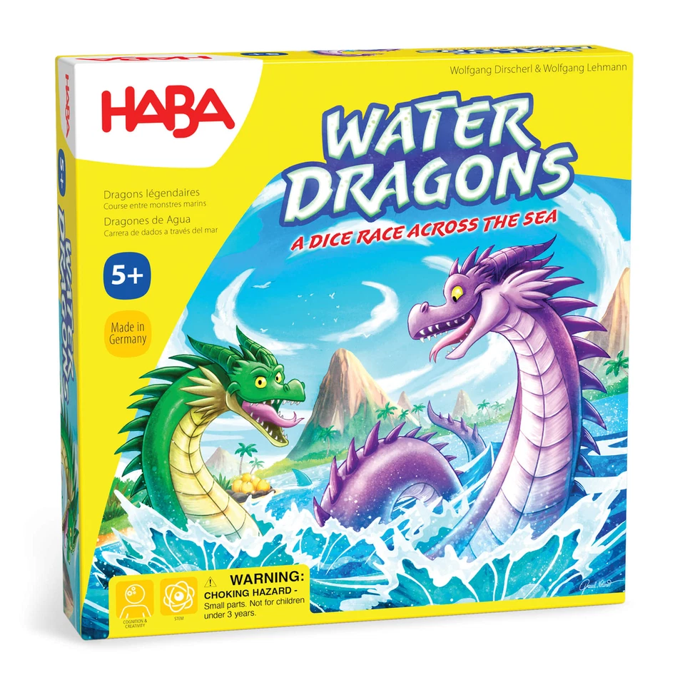 HABA Water Dragons: Kids Board Game and Fast-paced Dice Rolling Family Game - Image 1 of 4