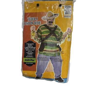Disfraz de Tequila Poppin Shooter Dude Guy Adulto Plus Cinco de Mayo Elegante Foto 1 de 4