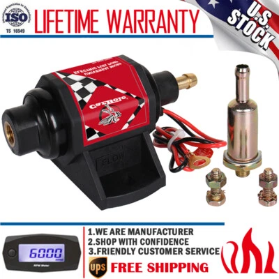 Bomba de combustible eléctrica 42S 2-3,5 PSI 28 GPH gasolina baja presión 5/16 para carburador Foto 1 de 4