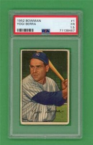 1952 Bowman #1 Yogi Berra **** PSA FR 1.5 *** New York Yankees old baseball card