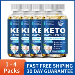CÁPSULAS KETO BHB PÍLDORAS DE DIETA PARA BAJAR DE PESO QUEMADOR DE GRASA SUPLEMENTO DIETÉTICO DE DESINTOXICACIÓN - Imagen 1 de 12