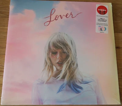 Taylor Swift Lover 2x PINK & BLUE Vinyl Record LP Target Exclusive NEW SEALED EX - Image 1 of 4