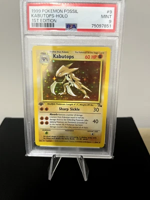 Pokemon PSA 9 1st Edition Fossil Kabutops Holo - Image 1 of 3