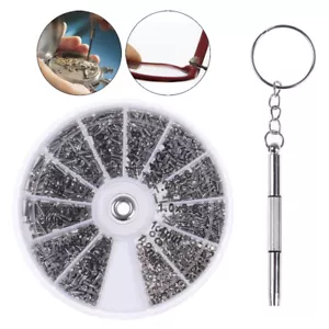 600Pcs Tiny Screws Nut + Screwdriver Watch Eyeglass Glasses Repair Tool Set Y-vm - Picture 1 of 6