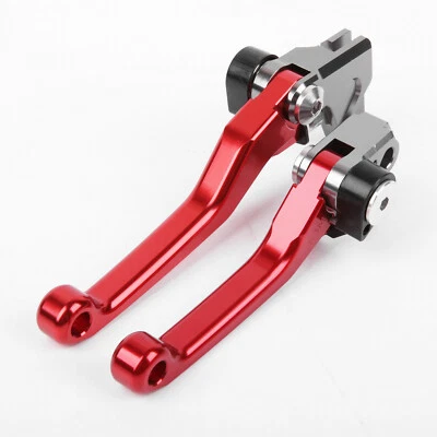 Fit Honda CRF450R 2002-2020 CRF250R 2004-2020 Pivot Clutch Brake Levers US Red - Image 1 of 4