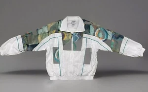 Vintage Retro Jazz / 21 90er Pastell Vintage Windbreaker Damen Medium Schulterpolster - Bild 1 von 5