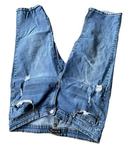 Diverso Baumwollmischung einfarbig blau Denim Capri Jeans 16 W Stretch - Bild 1 von 4