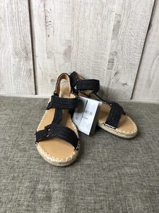 Samilor Womens Sandals Size 7 Black Straps Open Toe Boho Summer Casual Shoes - Picture 1 of 6