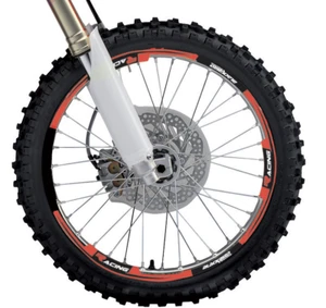 Adesivi moto grafiche per cerchi in Crystal Blackbird cross enduro rosso - Foto 1 di 3