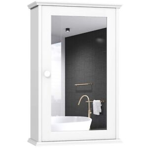 Spiegelschrank mit Verstellbar Ablage Badspiegelschrank Hängeschrank Wandschrank