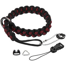 Camera Wrist Strap Set, Braided Strap with Accessories, Red Black