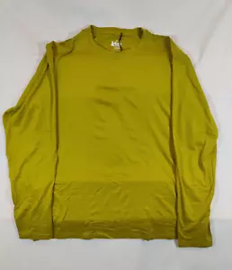 Rei Co-Op T-Shirt Mens Large Pullover Performance Crew Neck Long Sleeve Neon Gre - Picture 1 of 8